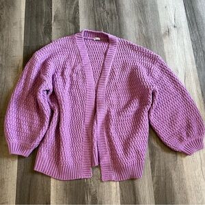 Zyia active Petra knit cardigan sweater purple